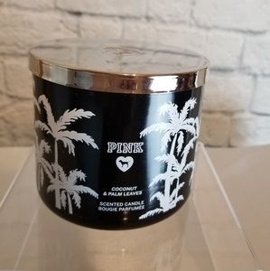 PINK Victoria's Secret Coconut Palm 3 Wick Candle